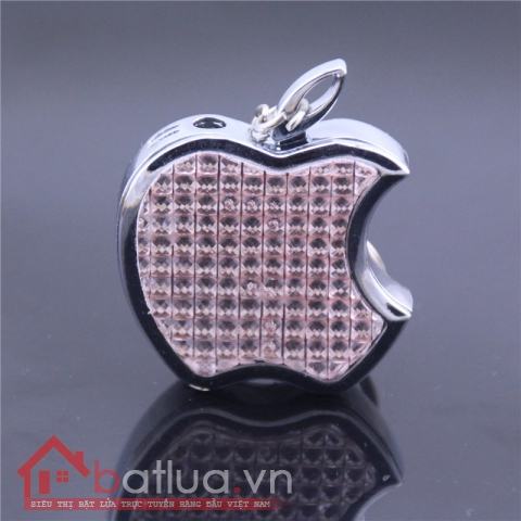 Bật lửa móc treo chìa khóa hình quả táo căn dở đính đá