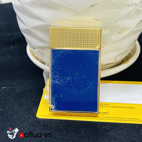 Bật lửa S.T. Dupont Ferrari Xanh Navy – Vàng Cao Cấp  - Dupont phong cách thể thao sang trọng