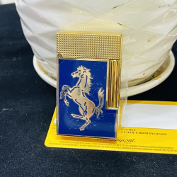 Bật lửa S.T. Dupont Ferrari Xanh Navy – Vàng Cao Cấp  - Dupont phong cách thể thao sang trọng - Mã SP: DHK0343