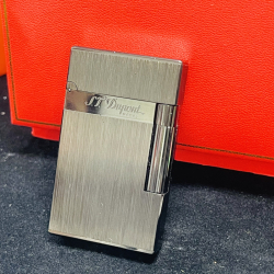 Bật lửa S.T. Dupont Ligne 2 ĐEN Xước Dọc Satin – Classic Minimal - Mã SP: DP0081