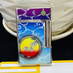 Bật lửa S.T. Dupont Ligne 2 Nghệ Thuật Song Diện – Dạ Nguyệt & Nhật Luân | Tuyệt tác men Pháp - Mã SP: DHK0348