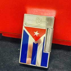 Bật lửa S.T. Dupont Ligne 2 Quốc Kỳ Cuba – Men Tam Sắc Tự Do - Mã SP: DP0085
