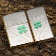 Bật lửa Zippo cặp Lucky Clover cỏ bốn lá may mắn