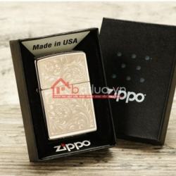 Bật lửa Zippo chính hãng 439 khắc họa tiết hoa văn - Mã SP: BL09940