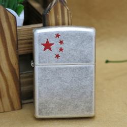 Bật lửa Zippo chính hãng bạc cổ hình 5 cánh sao - Mã SP: BL09144