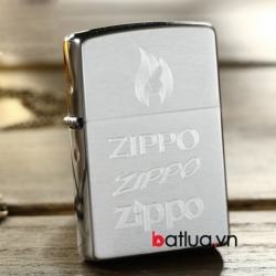 Bật lửa ZIppo chính hãng bạc khắc logo ZIPPO - Mã SP: BL10121