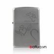 Bật lửa Zippo chính hãng bạc khắc trái tim