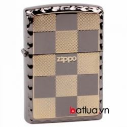 Bật lửa Zippo chính hãng kẻ caro ô vuông - Mã SP: BL10117