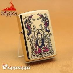 Bật lửa zippo chính hãng mạ vàng đức phật Thích Ca Mâu Ni - Mã SP: ZPC1617