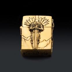 Bật lửa Zippo chính hãng đồng nguyên khối  đúc thanh kiếm Diablo - Mã SP: BL09151