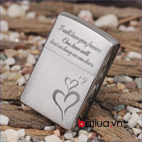 Bật lửa Zippo chính hãng xước trái tim