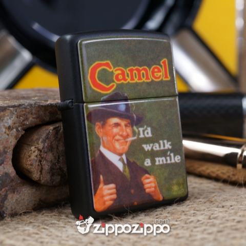 Bật lửa zippo cổ camel khắc nổi