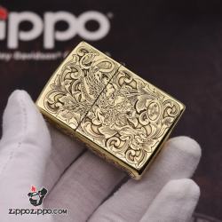 Bật Lửa Zippo Đồng Nguyên Khắc Tỳ Hưu - Mã SP: ZPC2369-254