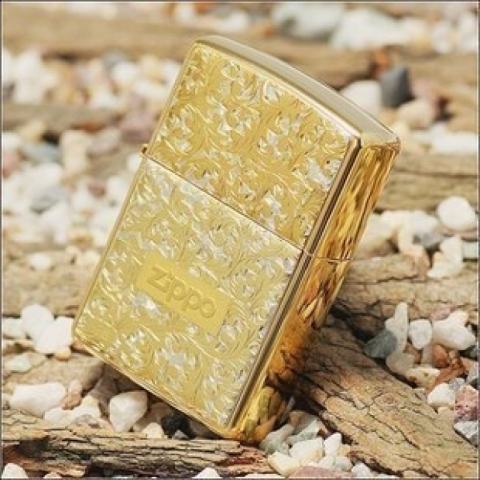 Bật lửa Zippo Đồng trạm khắc hoa văn Arabesque K-9
