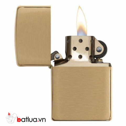 Bật Lửa Zippo Đồng Vàng Vân Xước Ngang - SKU 204B – Zippo Brushed Brass