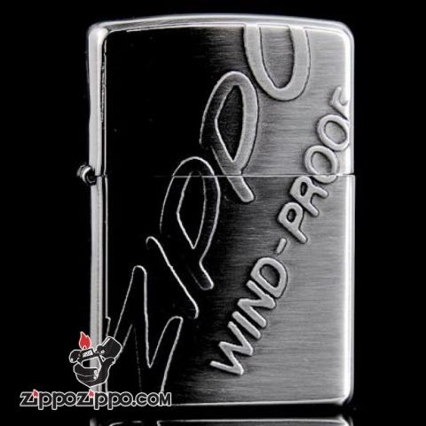 Bật lửa Zippo khắc chữ Zippo wind - proof