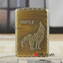 Bật lửa zippo khắc hoa văn sói - Mã SP: BL10058