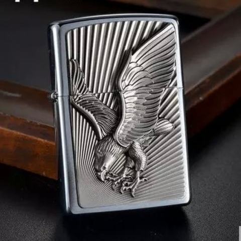 Bật lửa Zippo khắc nổi hình chim ưng bạc