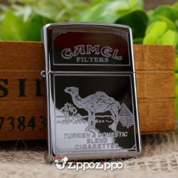 Bật lửa zippo mầu bạc khắc Camel - Mã SP: ZPC1426