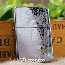 bật lửa zippo mầu bạc khắc phật - Mã SP: ZPC1449