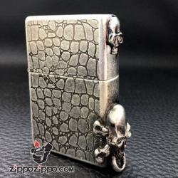 Bật lửa Zippo phiên bản 1937 đúc nổi hình đầu lâu - Mã SP: ZPC0967