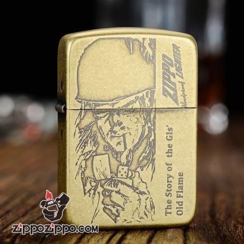 Bật lửa Zippo phiên bản 1941 khắc đồng người lính