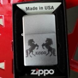 Bật lửa Zippo phiên bản Crom khắc song mã - Mã SP: ZPC0755