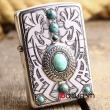 Bật lửa Zippo phiên bản đính ngọc khắc văn hóa Maya