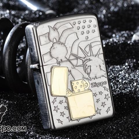 Bật lửa Zippo phiên bản Nhật khắc biểu tượng Mỹ