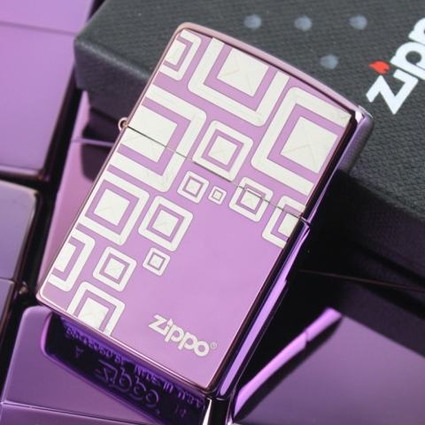 Bật lửa Zippo phiên bản Zibing in nhiều ô vuông