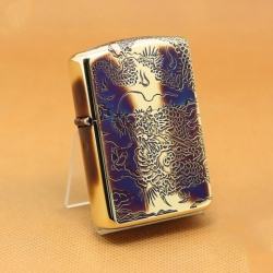 Bật lửa zippo Rồng Cuộn Mây khắc Sâu - Vỏ Dầy Amore - Mã SP: ZPC1122