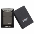 Bật Lửa Zippo Sơn Phủ Keo Bóng Xám Khói - Logo Zippo SKU 150ZL – Zippo Black Ice with Zippo Logo