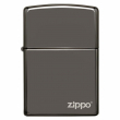 Bật Lửa Zippo Sơn Phủ Keo Bóng Xám Khói - Logo Zippo SKU 150ZL – Zippo Black Ice with Zippo Logo