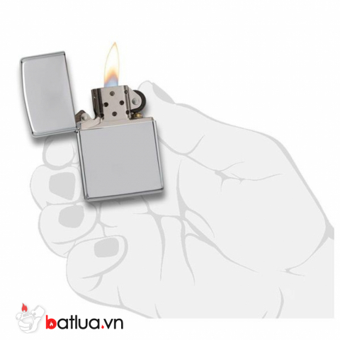 Bật Lửa Zippo Vỏ Dày Đồng Mạ Chrome Trơn Bóng - SKU 167 – Zippo Armor High Polished Chrome