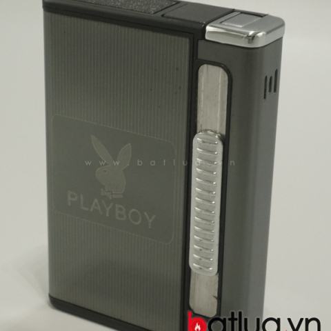 Hộp đựng thuốc lá đa năng in logo PlayBoy (Đen)