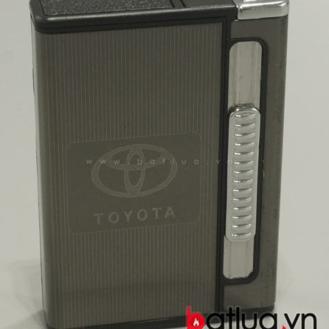 Hộp đựng thuốc lá đa năng in logo Toyota (Đen)