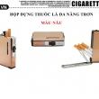 Hộp đựng thuốc lá đa năng inox nâu bóng loại 10 điếu