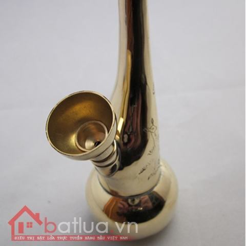 Tẩu hút thuốc chất liệu đồng có lọc nước khắc họa tiết trang trí