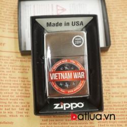 Zippo chính hãng 260 phiên bản chiến tranh việt nam mầu bạc - Mã SP: ZPC2022