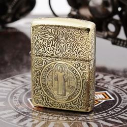 Zippo Chính Hãng Đồng Bóng Khắc Cha Thánh của Constantine - Mã SP: ZPC1155