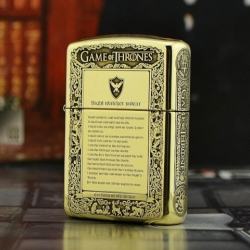 Zippo Chính Hãng Đồng Bóng Khắc Trò Chơi Game Of Thrones Phiên Bản Amor - Mã SP: ZPC1158-169