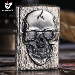 Zippo Chính Hãng Màu Bạc Hình Khối Hộp Sọ Lớn - Mã SP: ZPC1030