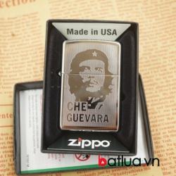 zippo chính hãng mầu bạc khắc 2 mặt hình Che - Mã SP: BL03078