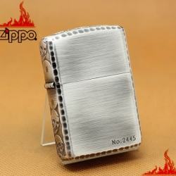 Zippo Chính Hãng Màu Bạc Khắc Đầu Lâu Quanh Viền Vỏ Dày Armor Giới Hạn - Mã SP: ZPC1103