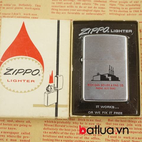 Zippo Cổ Chính hãng USA mầu bạc xước sản xuất năm 1973