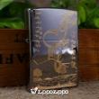 Zippo Đen Bóng Khắc Mạ Vàng Chữ Cha Mẹ